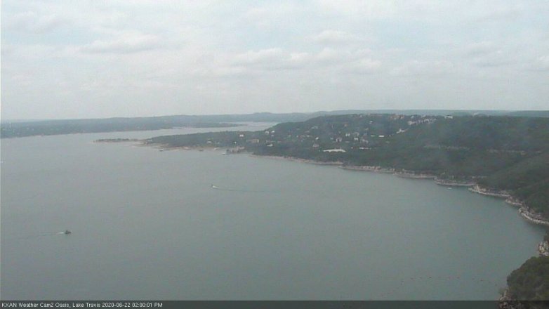 Lake Travis webcam, June 22, 2020 2:00 PM CT