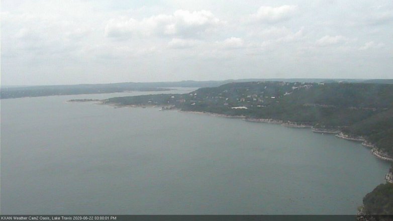 Lake Travis webcam, June 22, 2020 3:00 PM CT