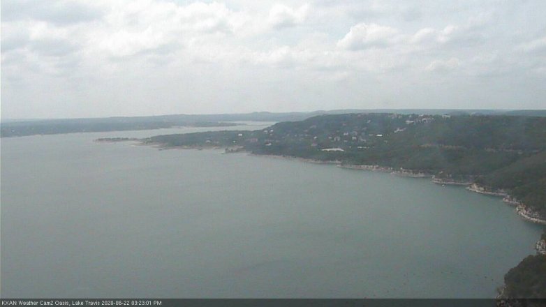 Lake Travis webcam, June 22, 2020 3:25 PM CT