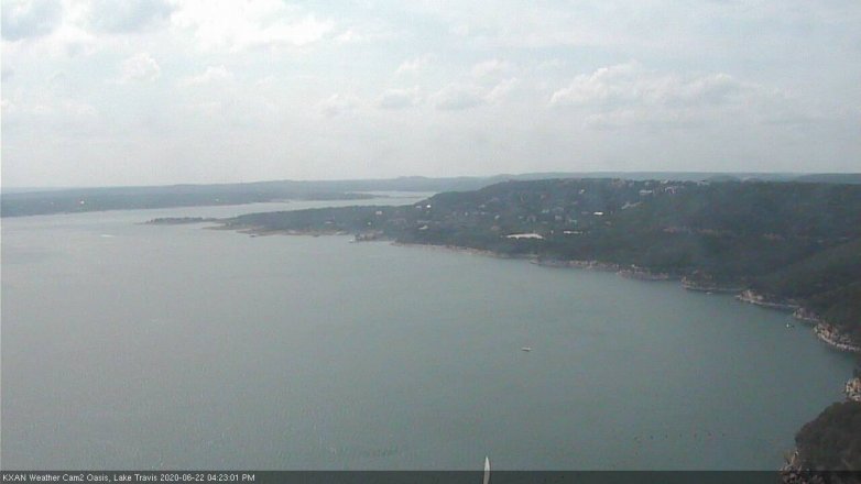 Lake Travis webcam, June 22, 2020 4:25 PM CT