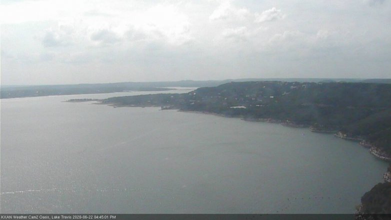 Lake Travis webcam, June 22, 2020 4:45 PM CT