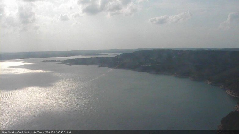 Lake Travis webcam, June 22, 2020 5:45 PM CT