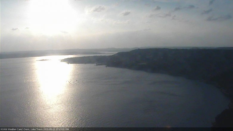 Lake Travis webcam, June 22, 2020 7:25 PM CT
