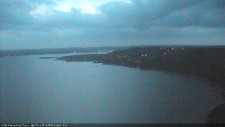 Lake Travis webcam, June 22, 2020 9:00 PM CT