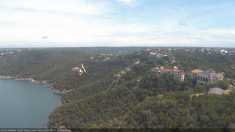 Lake Travis webcam, June 23, 2020 11:45 AM CT