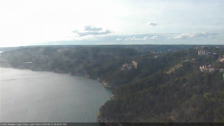 Lake Travis webcam, June 23, 2020 6:45 PM CT