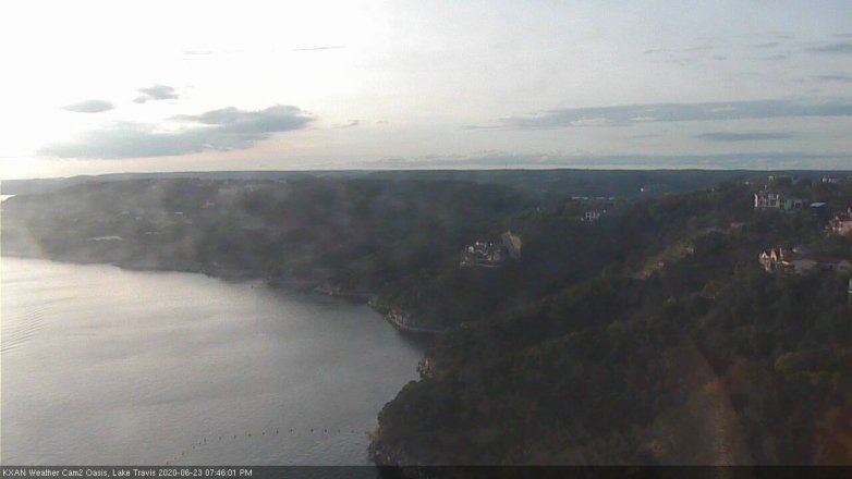 Lake Travis webcam, June 23, 2020 7:45 PM CT