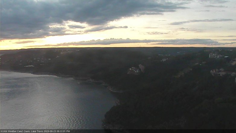 Lake Travis webcam, June 23, 2020 8:25 PM CT