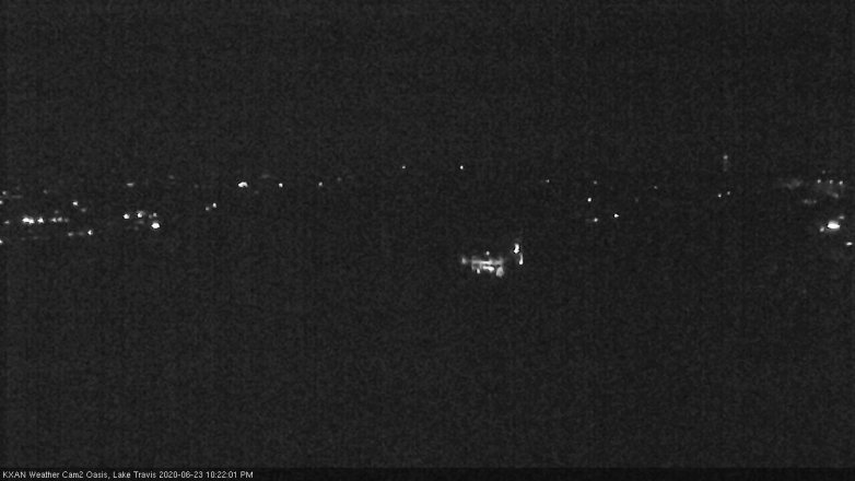 Lake Travis webcam, June 23, 2020 10:25 PM CT