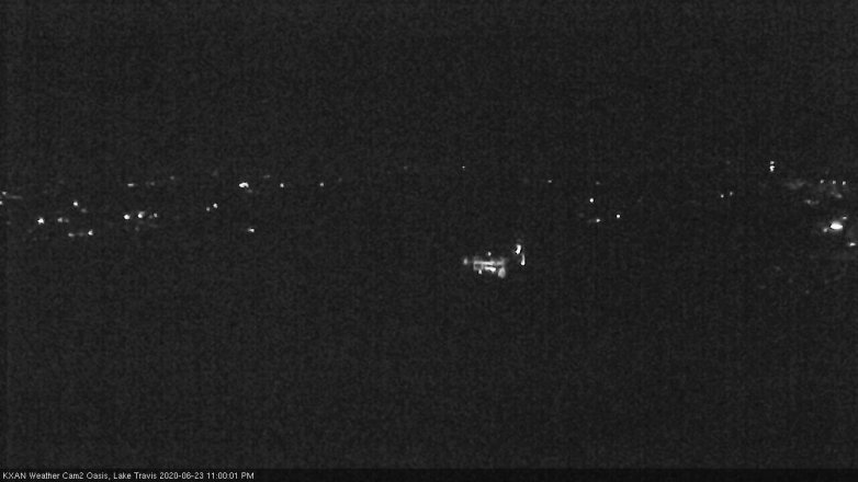 Lake Travis webcam, June 23, 2020 11:00 PM CT