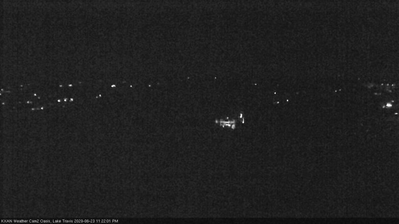 Lake Travis webcam, June 23, 2020 11:25 PM CT