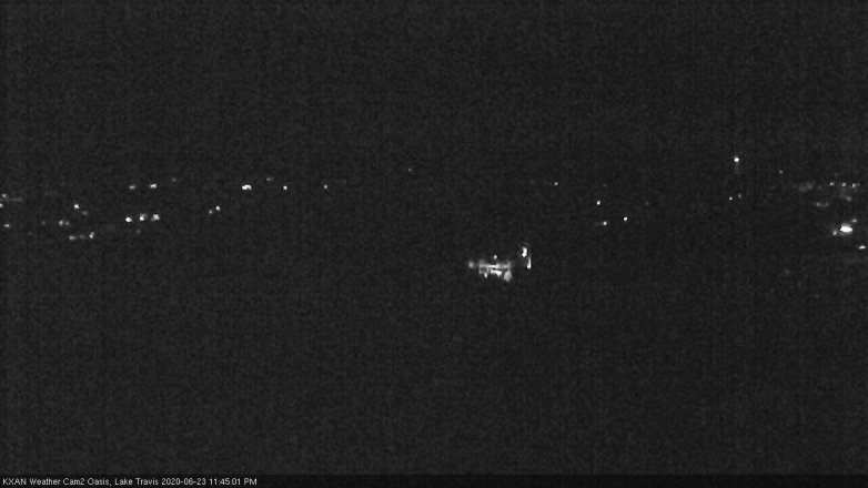 Lake Travis webcam, June 23, 2020 11:45 PM CT