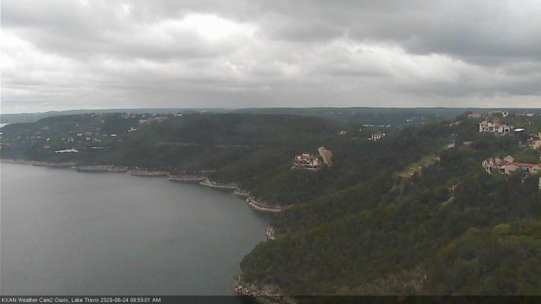 Lake Travis webcam, June 24, 2020 9:00 AM CT