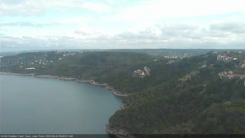 Lake Travis webcam, June 24, 2020 9:45 AM CT