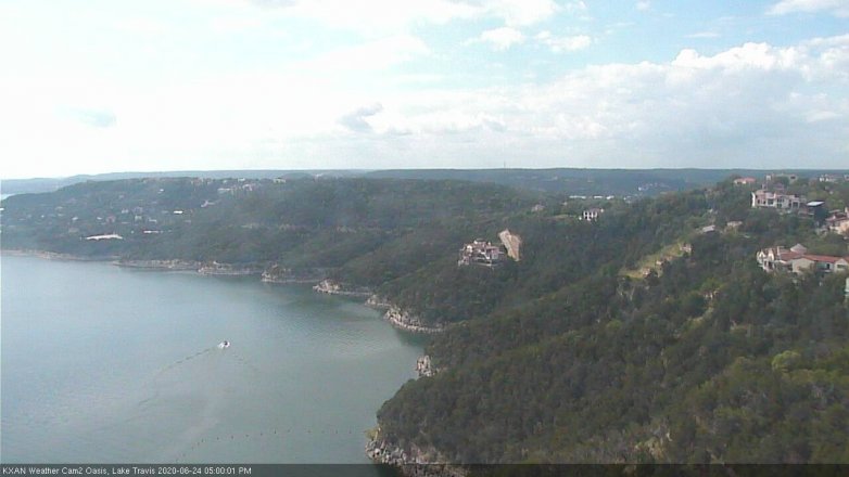 Lake Travis webcam, June 24, 2020 5:00 PM CT