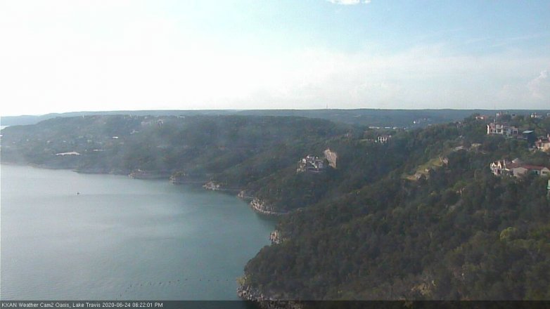 Lake Travis webcam, June 24, 2020 6:25 PM CT