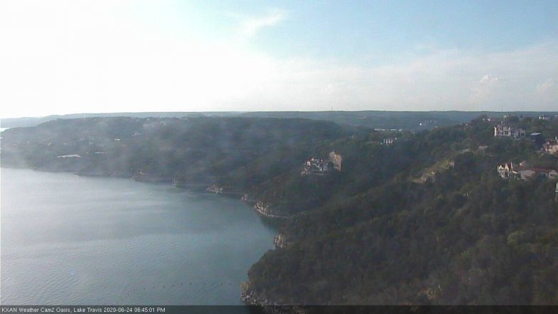 Lake Travis webcam, June 24, 2020 6:45 PM CT