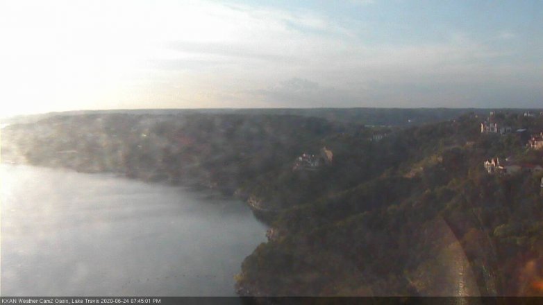 Lake Travis webcam, June 24, 2020 7:45 PM CT