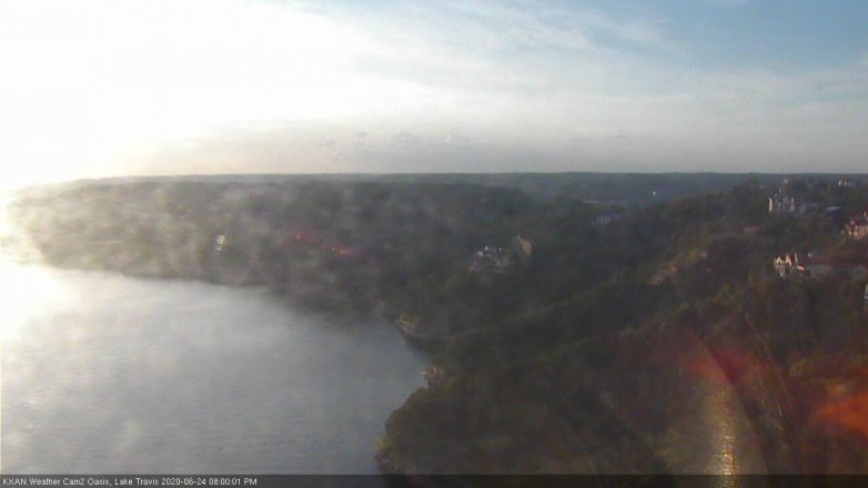 Lake Travis webcam, June 24, 2020 8:00 PM CT