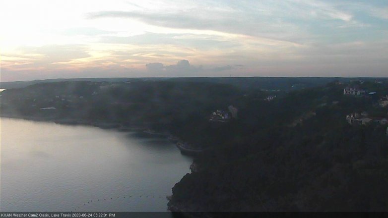 Lake Travis webcam, June 24, 2020 8:25 PM CT