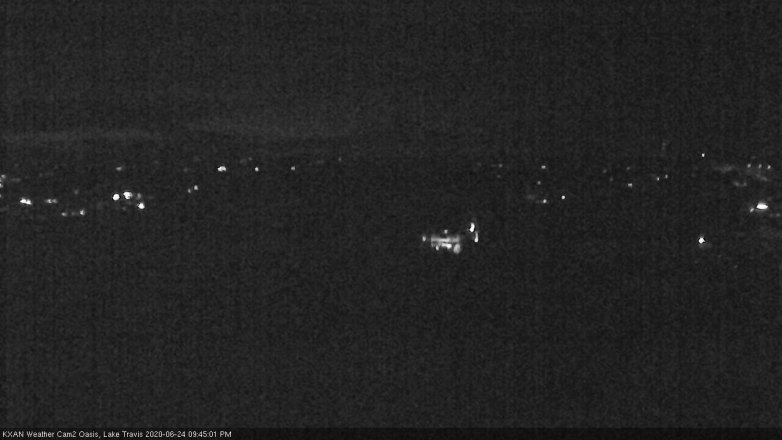 Lake Travis webcam, June 24, 2020 9:45 PM CT