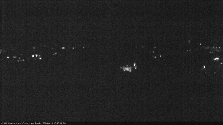 Lake Travis webcam, June 24, 2020 10:45 PM CT