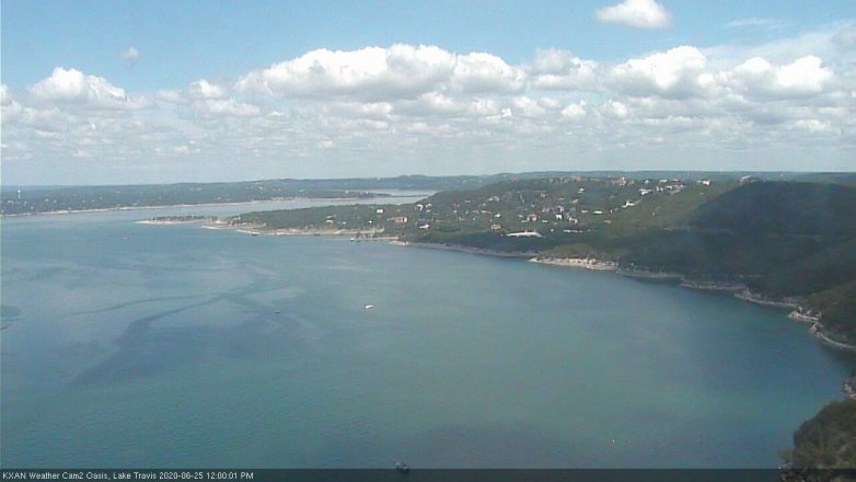 Lake Travis webcam, June 25, 2020 12:00 PM CT