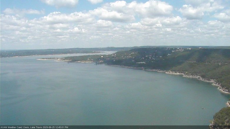 Lake Travis webcam, June 25, 2020 12:45 PM CT