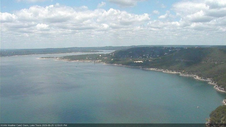 Lake Travis webcam, June 25, 2020 1:00 PM CT