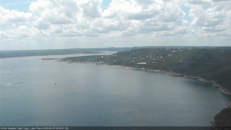 Lake Travis webcam, June 25, 2020 3:00 PM CT