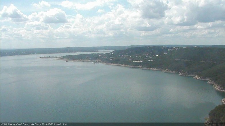 Lake Travis webcam, June 25, 2020 3:45 PM CT