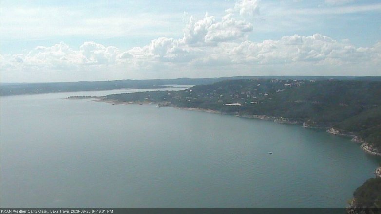 Lake Travis webcam, June 25, 2020 4:45 PM CT