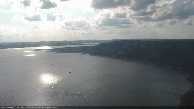 Lake Travis webcam, June 25, 2020 6:45 PM CT