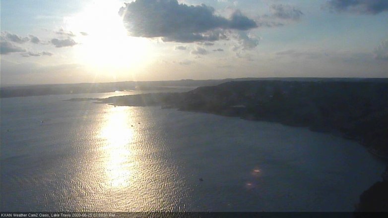 Lake Travis webcam, June 25, 2020 8:00 PM CT