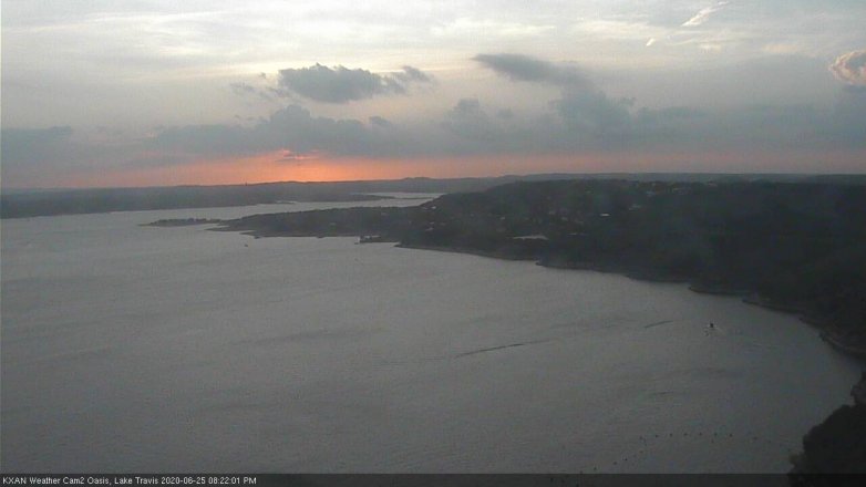 Lake Travis webcam, June 25, 2020 8:25 PM CT