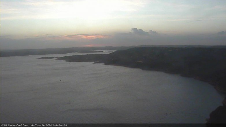 Lake Travis webcam, June 25, 2020 8:45 PM CT