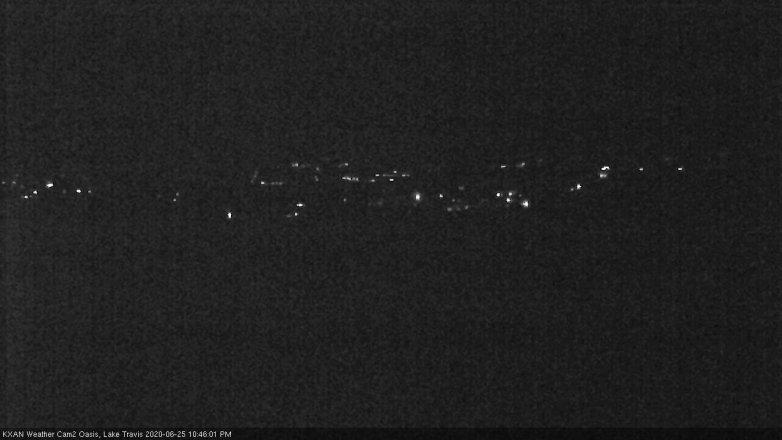 Lake Travis webcam, June 25, 2020 10:45 PM CT
