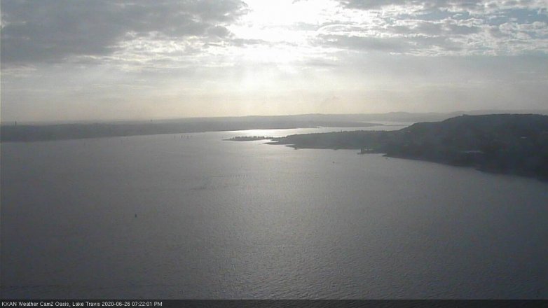 Lake Travis webcam, June 26, 2020 7:25 PM CT