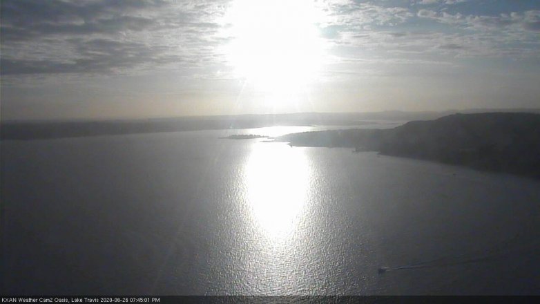 Lake Travis webcam, June 26, 2020 7:45 PM CT