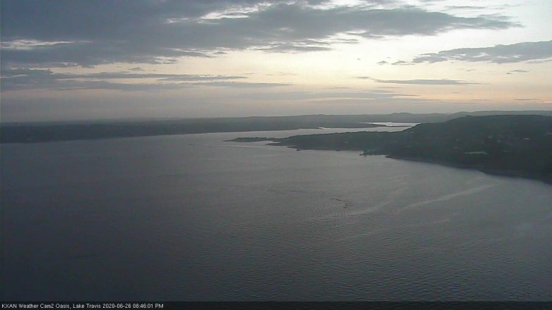 Lake Travis webcam, June 26, 2020 8:45 PM CT
