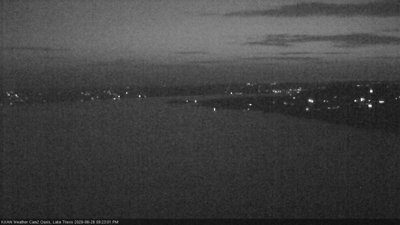 Lake Travis webcam, June 26, 2020 9:25 PM CT
