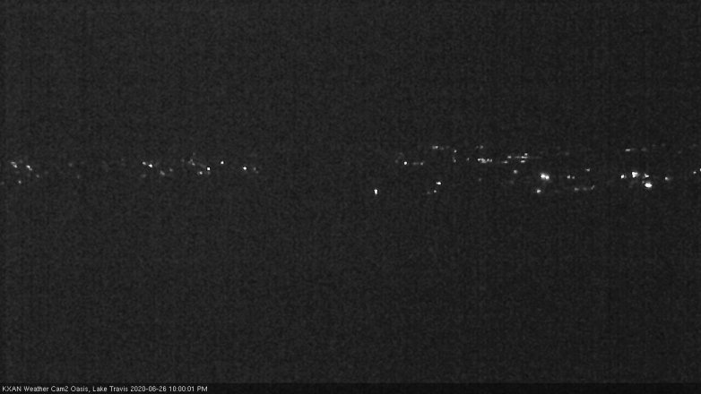 Lake Travis webcam, June 26, 2020 10:00 PM CT