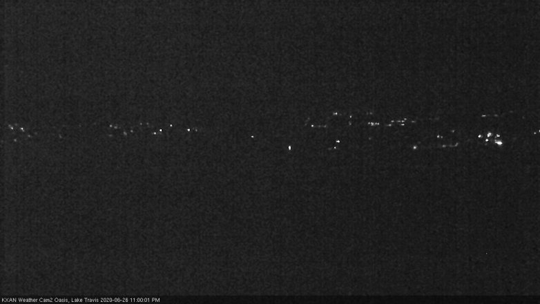 Lake Travis webcam, June 26, 2020 11:00 PM CT