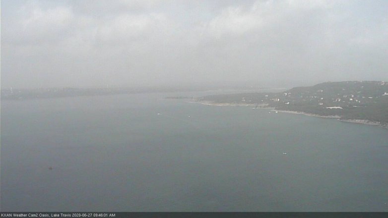 Lake Travis webcam, June 27, 2020 9:45 AM CT