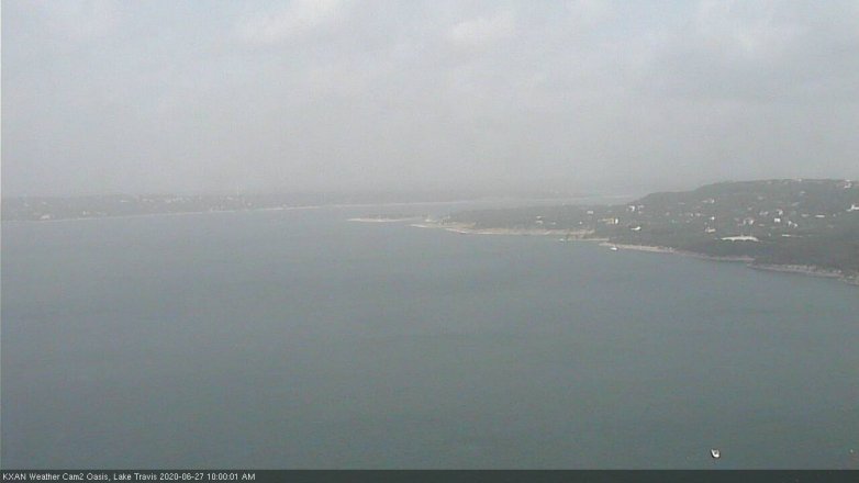 Lake Travis webcam, June 27, 2020 10:00 AM CT