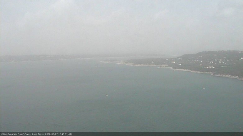 Lake Travis webcam, June 27, 2020 10:45 AM CT