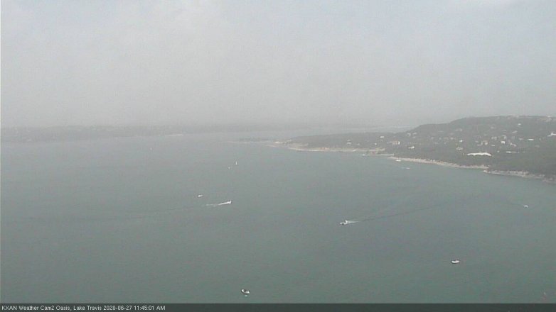 Lake Travis webcam, June 27, 2020 11:45 AM CT