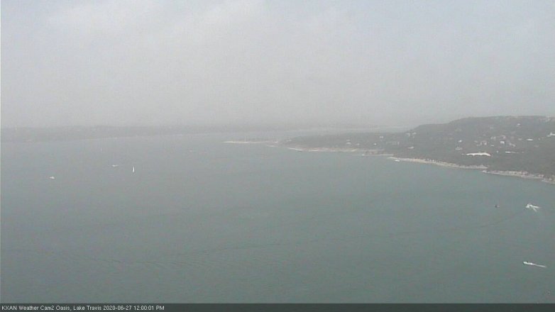 Lake Travis webcam, June 27, 2020 12:00 PM CT