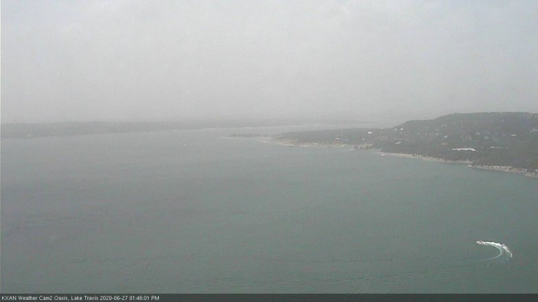 Lake Travis webcam, June 27, 2020 1:45 PM CT