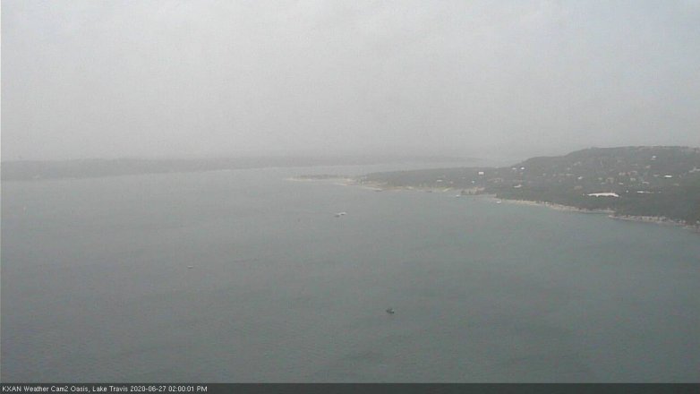 Lake Travis webcam, June 27, 2020 2:00 PM CT